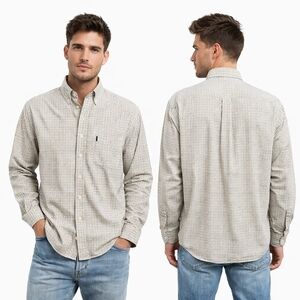 ABERCROMBIE FITCH Mens Button Down Shirt Extra Large Cream Preppy Y2K